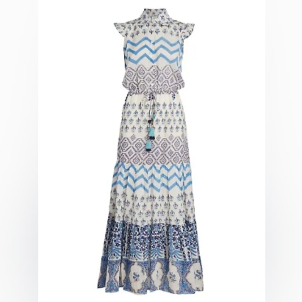 Bell, L, blue zigzag
